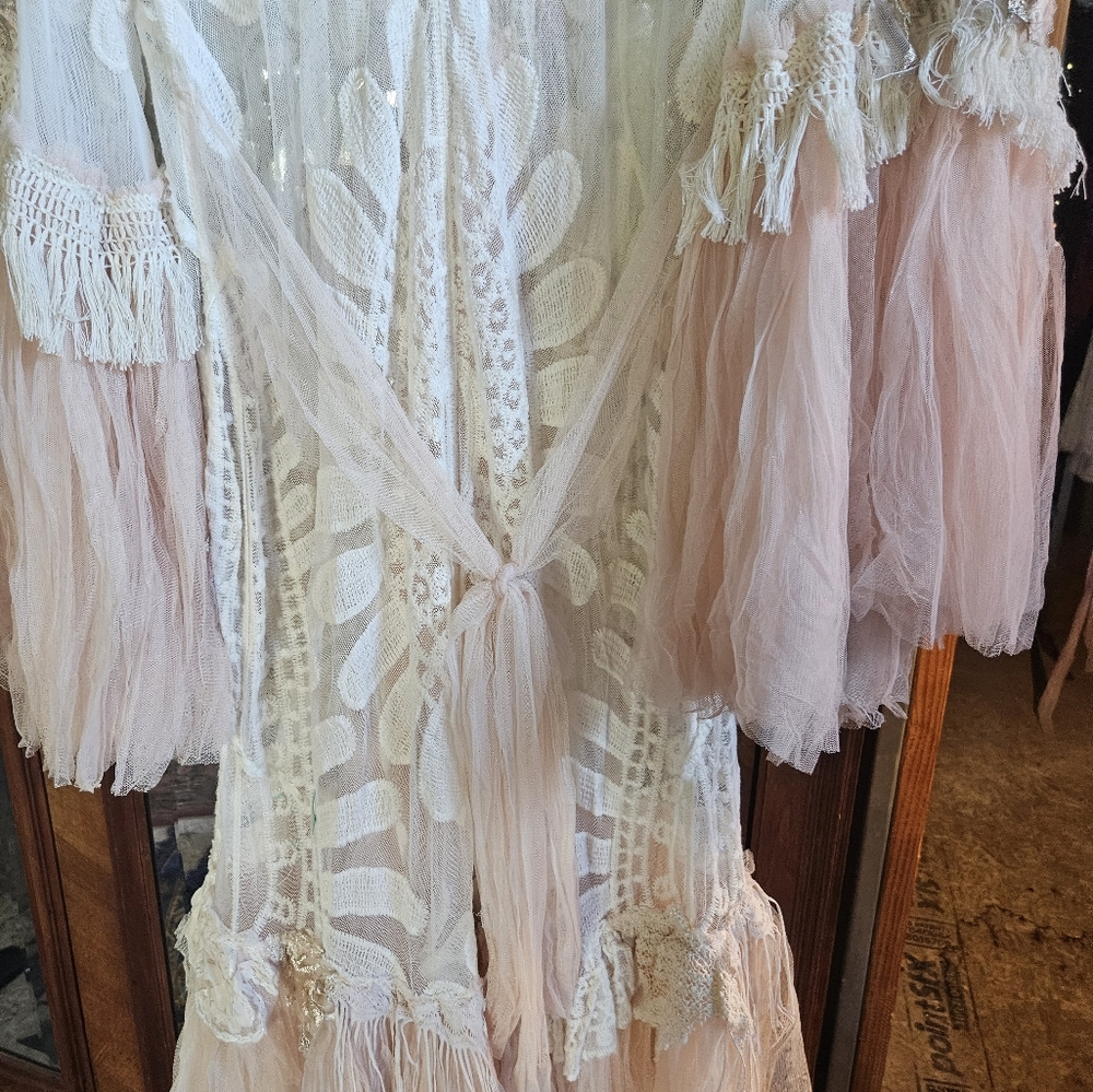 Floor Length Custom Lace Chiffon Gown - Picture 8 of 10